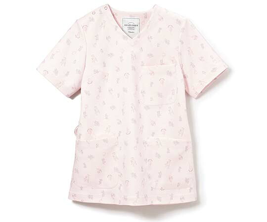 店内全品ポイント5倍★要エントリー★Classico(クラシコ) プリントスクラブ ピンク地×アニマルバルーン柄 S 1着 6071P21S000000|Shop de clinic店