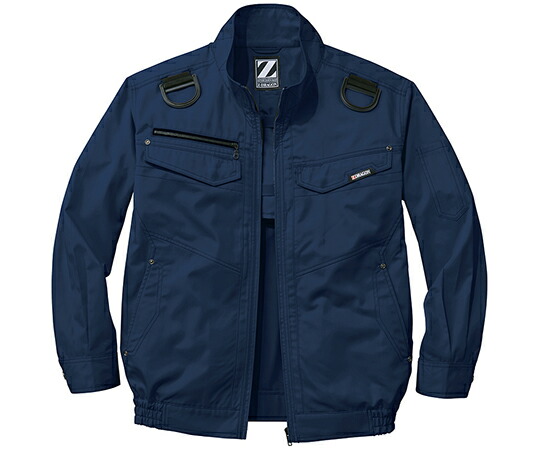 店内全品ポイント5倍★要エントリー★自重堂 空調服長袖ブルゾン ネービー 4L 1枚 74120|Shop de clinic店