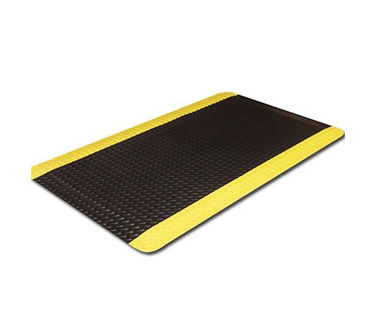 セーフラン安全用品 高耐久疲労軽減マット　60×150cm　黒×黄 1枚 J2338