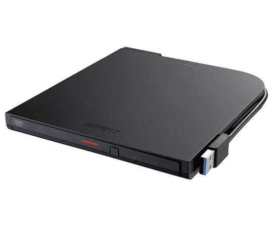 BUFFALO USB3.2（Gen1）対応ポータブルDVD-ROMドライブ　読込専用モデル 1個 DVSM-PTR8U3-BKA