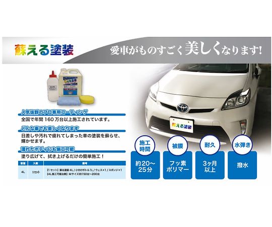 店内全品ポイント5倍★要エントリー★富士化成 蘇る塗装 ポリマーコーティング 4L 1ケース(2本入)|Shop de clinic店