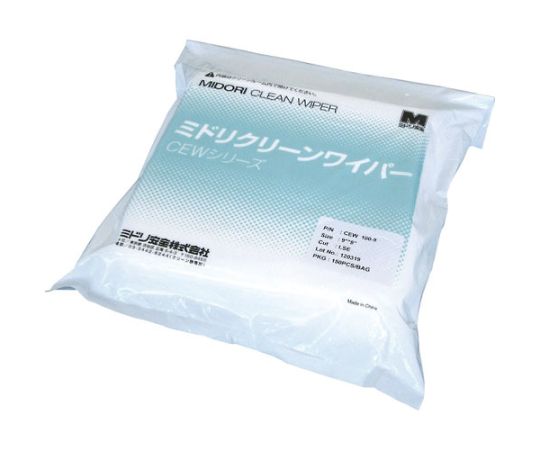 ミドリ安全 長衣料繊維ワイパ CEW100続きもの 1入れもの(1500枚入) CEW100-9