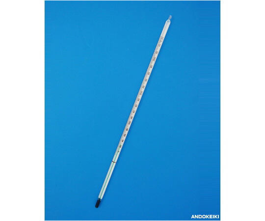 安藤計器製工所 黒球専用無害緑液温度計（浸没線付）　+10～110℃　1/2　（目量：0.5℃） 1個 CK-T-NM