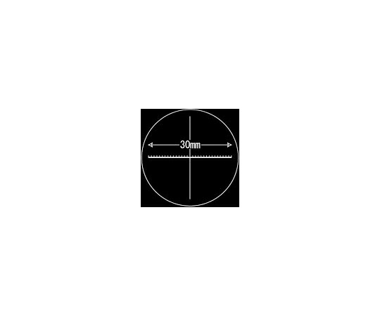 店内全品ポイント5倍★要エントリー★クリアー光学 白線0.1mm目盛付 ガラススケール Φ35mm 1個 P-200WN|Shop de clinic店