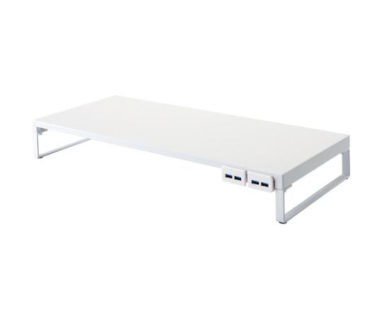 LIHITLAB 机上台　幅590mm　ハブ付　白 1台 A7334-0