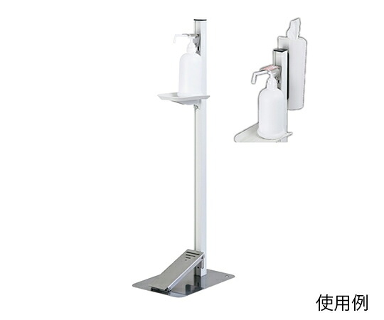 店内全品ポイント5倍★要エントリー★タカラ産業 足踏み式消毒液スタンド　ティッシュホルダー付　ホワイト 1台 TTM-08A-P2-W｜Shop de clinic店