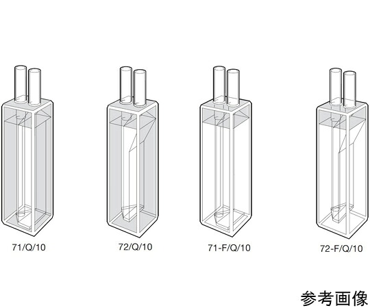 Starna Scientific スタンダード＆セミマイクロフロー石英セル　光路長：10mm　1.800mL 1個 72/Q/10