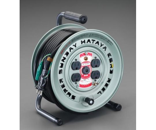 エスコ AC125V/15A/30mコードリール(アース付) 1台 EA815BL-30E