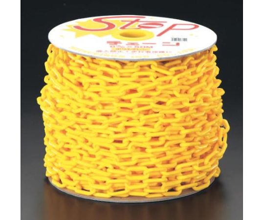 エスコ プラスチックチェーン(黄) 6.0mm×50m 1巻 EA980A-51