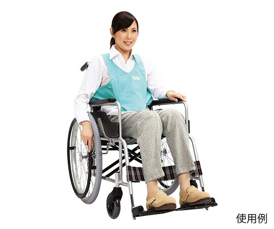 フットマーク 車椅子用ワンタッチ胴締め GKII 緑であること×黄色 1個 403654-02