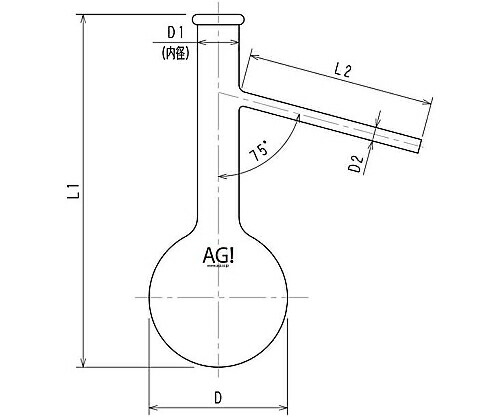 旭製作所 エングラーフラスコ　250mL 1個 3322-250