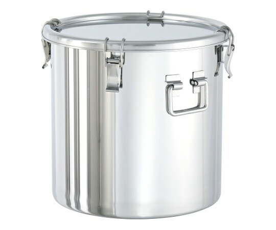 日東金属工業 ステンレス折りたたみ取っ手付密閉容器 (クリップ式) 36L 1個 CTHF-36