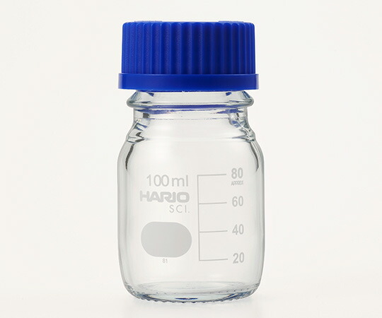 HARIO 耐熱ねじ口瓶（液切リング付）　GL-45　100mL　10本入 1箱(10本入) NBO-100-SCI