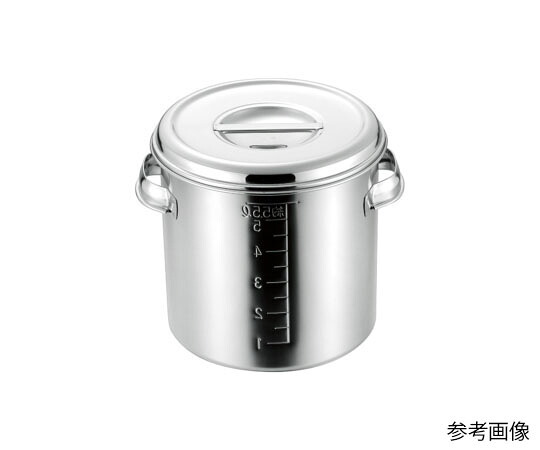赤川入れもの製造所 AG 18-8深型御厨子所ポット（目盛付） 22糎（8.3L） 1個 11022-1