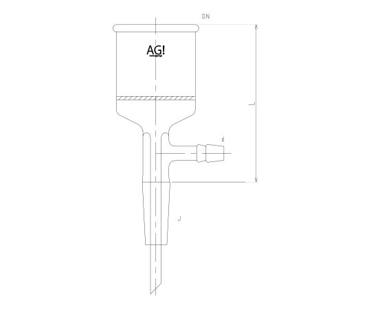 旭製作所 ブフナー形・ろ過器（摺付・吸引口付） 1個 3920-3G/3