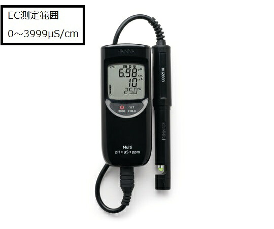 ハンナ インスツルメンツ 携帯型pH/EC/TDS/℃計 1台 HI991300D 花・ガーデン・DIY-設備