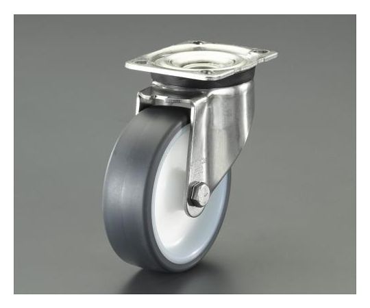 エスコ キャスター（自在金具・ステンレス製） 125mm 1個 EA986LH-125A