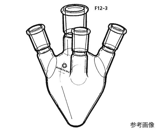 桐山製造所 サイクル型四ッ口瓶 100mL 1個 F12-3-10