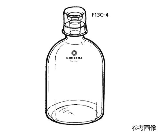 桐山製造所 二重栓ジエチルエーテル瓶（GSK）茶 300mL 目盛なし 1個 F13C-4-1