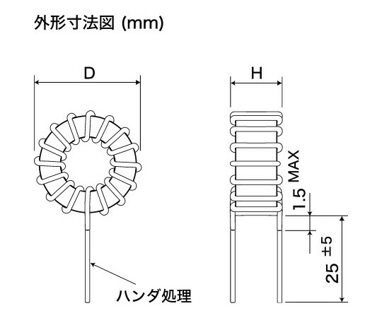 タムラ Tamura トロイダルインダクタ 78 μH 20A 10mΩ 1個 GLA-20-0078