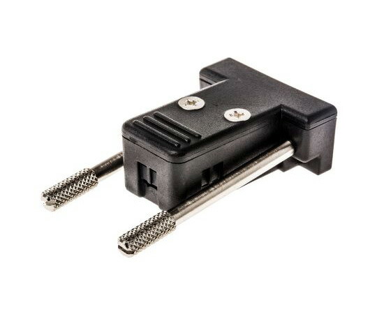 RS Pro D-subコネクタ用バックシェル ストレート 9 極 PET 黒 1袋(10個入) 544-3402