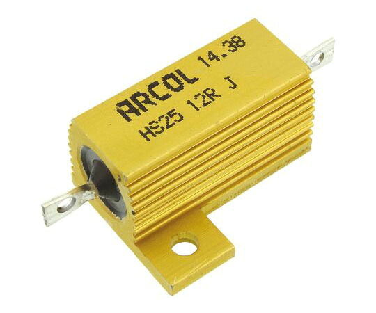 Arcol 大電力用,メタルクラッド抵抗器,25W,12Ω,±5% 1袋(25個入) HS25 12R J