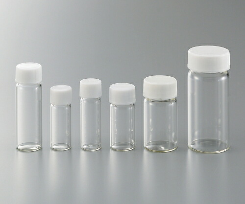 日電理化硝子 ねじ口びん（標準セット） 透明 5ｍL SV-5 1箱(100本入) 250505