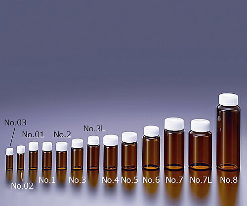 マルエム TSスクリュー管瓶　褐色　60.0ml No.7L 1箱(50本入)