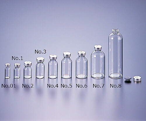 マルエム バイアル瓶No.7 50mL 透明 本体のみ 50本 1箱(50本入)