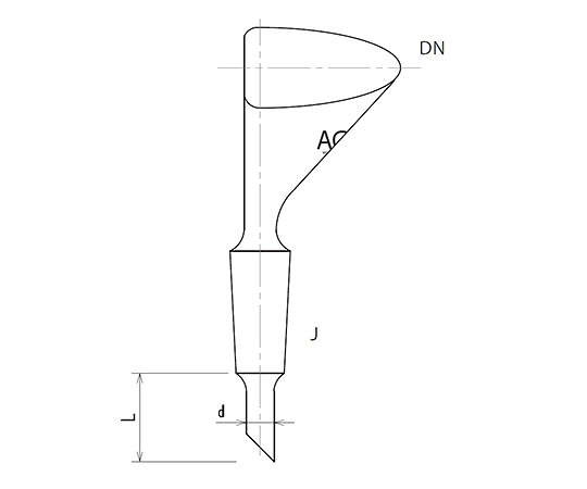 旭製作所 半月形摺付ロート　φ９０ 1個 3774-90-3L