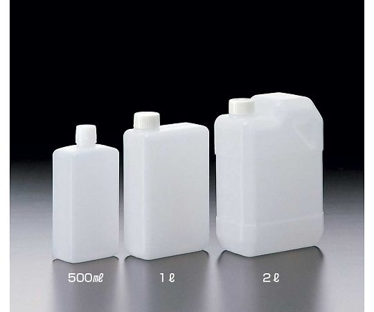サンプラテック 角瓶B型 500mL ※ケース販売（100本入） 1箱(100本入) 02130c