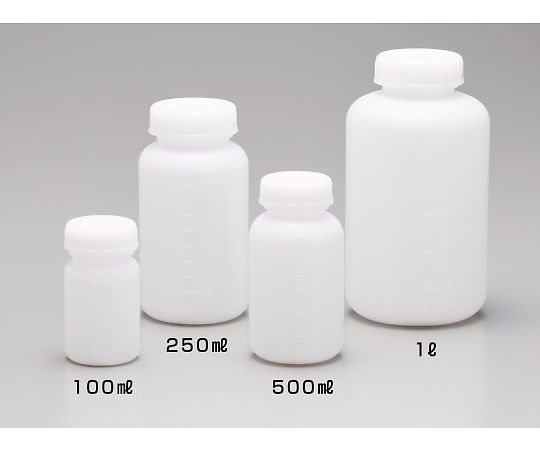 サンプラテック サンプラRバイオプラ PE広口ボトル 500mL ※ケース販売（100本入） 1箱(100本入) 30806c