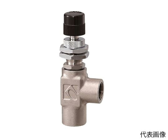 コフロック 精密ニードルバルブ MODEL 2412 SERIES 1個 2412-L-B-1/4-AIR-0.1MPA-10L/MIN