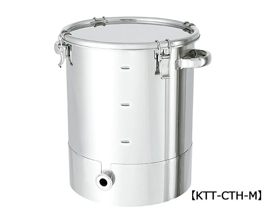 日東金属実業 片テーパー型密閉入れもの 目盛付 ゼムクリップ式 25L 1個 KTT-CTH-M-33