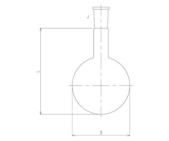 旭製作所 石英丸底フラスコ スリ付 200mL 1個 1110-02