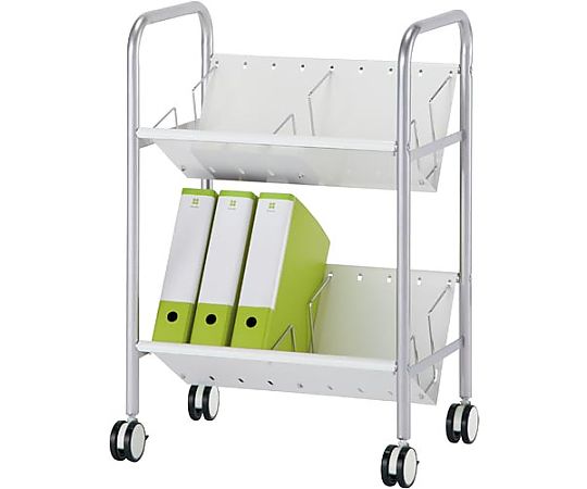 林製作所 ホワイトシェルフ　ファイルワゴン　2段 1台 11-1｜Shop de clinic店