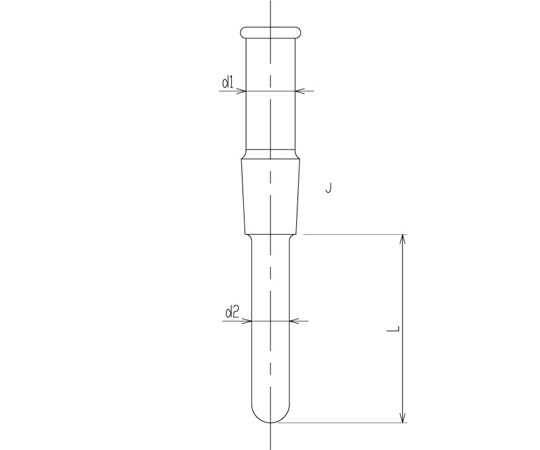 旭製作所 温度計保護管　梨フラスコ用　適応容量100mL 1個 3380-1M-85