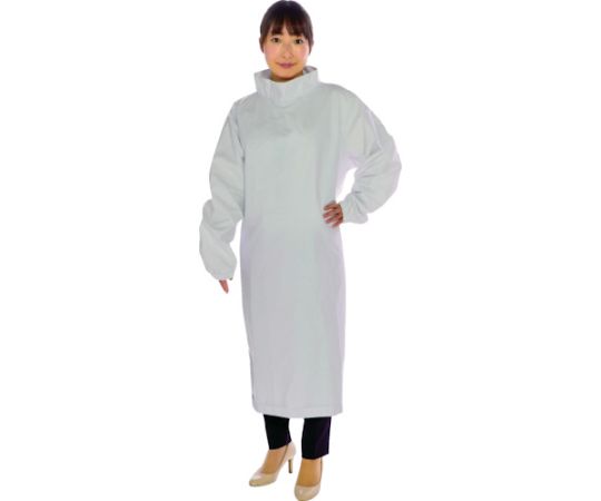 トラスコ中山 耐薬品性ハイネックスモック フリーサイズ 1着 CR-HSM