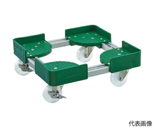 トラスコ中山 伸縮式入れもの手押し車 内寸300-400X400-500 ストッパー付 1台 FCD-3040-S