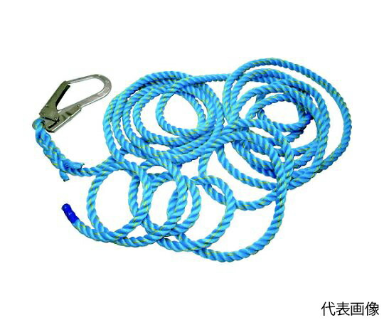 まつうら製作 青味ニューテトロン親綱（垂直方向用）16粍Φ×15m 片側引っかかり付 1本 NEW-TETORON-1615BLUE