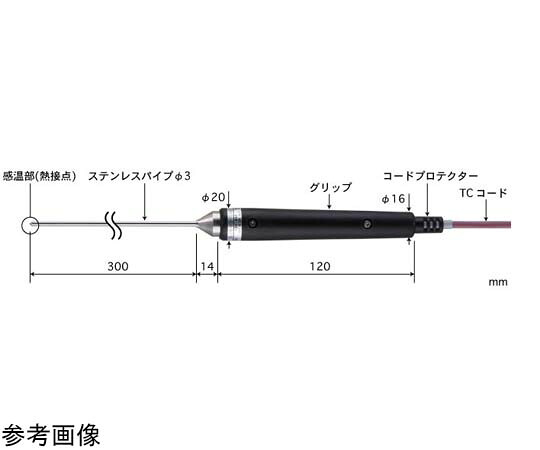 安立表示計器 半益荒男物・流動物原則として用体温検知器 BSつづき物 -200～500℃ 手持ち部分手合い φ3粍 1本 BS-31K-030-TC1-ASP