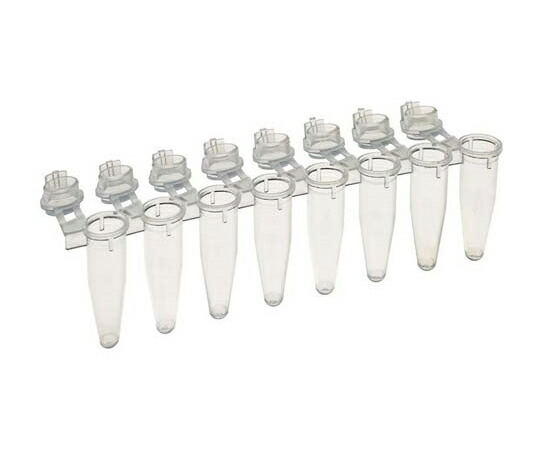 Simport PCR 8連チューブ＆シングルロックフラットキャップ 0.2ml ナチュラル　1000本入 1個(1000本入) T320-2N