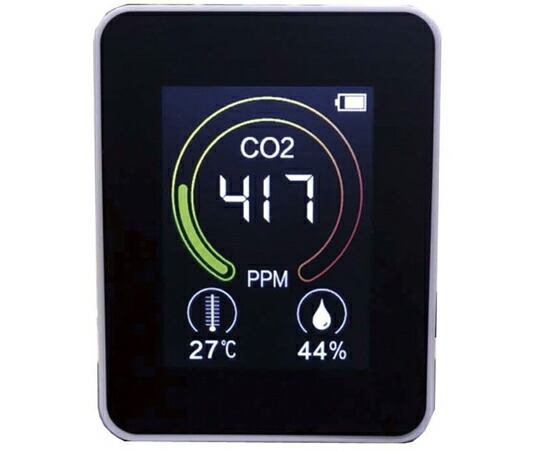 CRECER 二酸化炭素濃度測定器（温度・湿度計付） 1個 CO2R-100