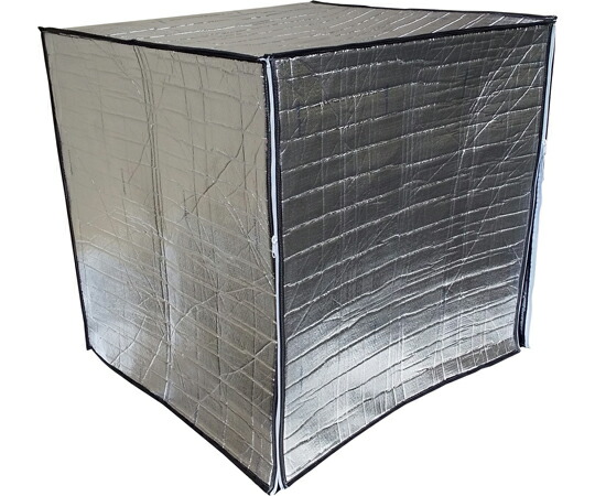 サンユー印刷 超遮断熱パレットカバー クールマジック シャインWバブル（ダブルバブル）1.15m×1.15m×1.2mH 1枚入り 1枚 CM-VWBBWV-cover-1mai