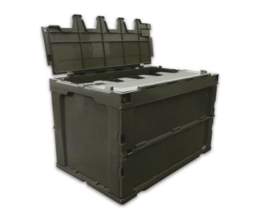 エスコ 648×440×419粍/92.2L折畳入れもの(OD/蓋付5個) 1仕掛ける EA506AA-9E