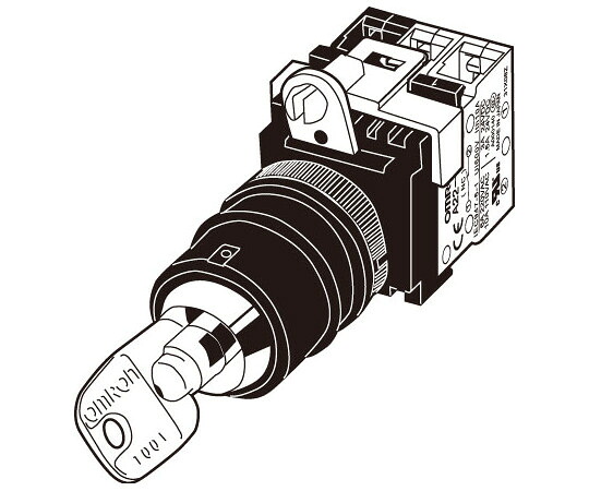 オムロン セーフティ・キーセレクタスイッチ A22TK-2RL 1個 A22TK-2RL-02-K01