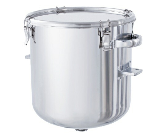 日東金属工業 鏡板型密閉容器 (クリップ式) ブラケット付 80L 1個 DT-CTH-BRK-47