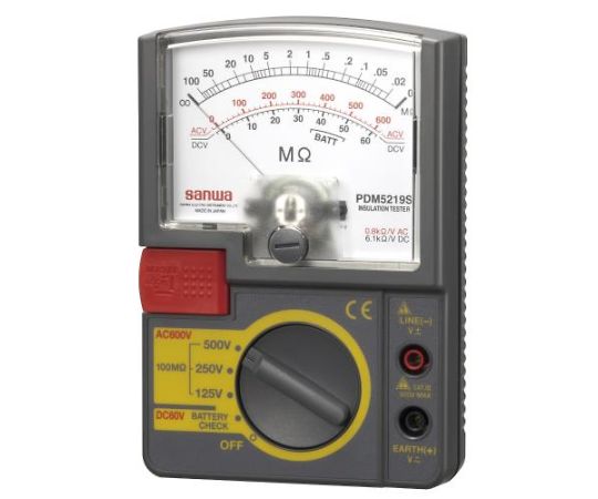 エスコ アナログ絶縁抵抗計 (定格電圧500V) 1個 EA709G-13B