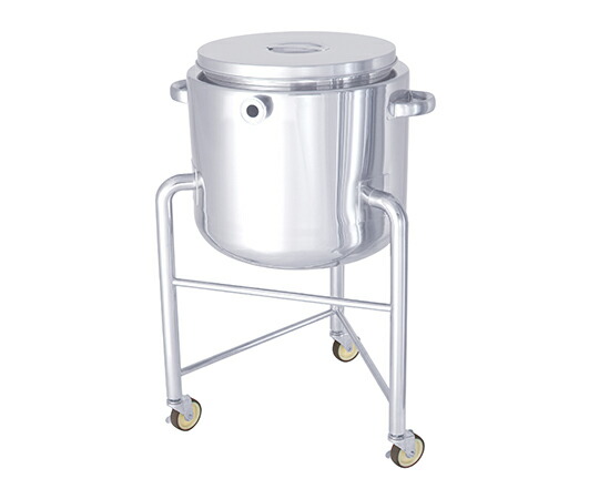 日東金属工業 鏡板型ジャケット汎用容器 脚付 ストック蓋付 80L 1個 DT-ST-J-L-47