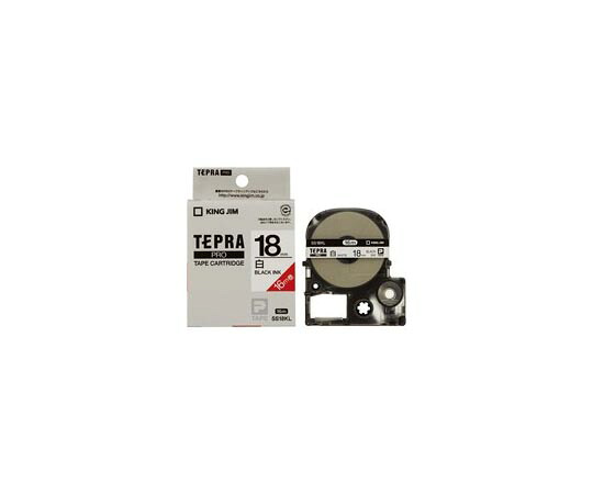 キングジム PROテープロング 白に黒字 18mm 20個 1セット(5個×4箱入) SS18KL